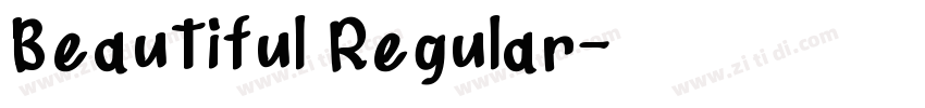 Beautiful Regular字体转换
